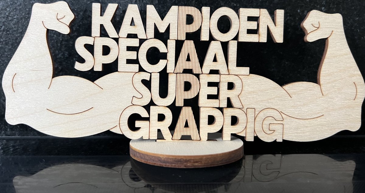 Tekst op Voetstuk - Papa Kampioen Speciaal Super Grappig - Vaderdag