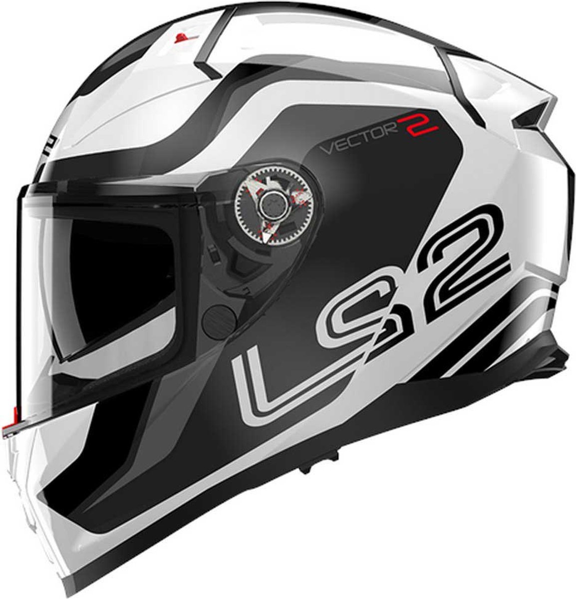 LS2 Ff811 Vector Ii Metric White Titan.Silver S - Maat S - Helm
