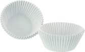 Moules à muffins et cupcakes - papier - blanc - set 200x pièces - 5 cm