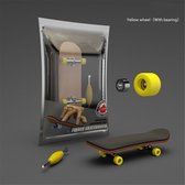 Professioneel Fingerboard - Vinger skateboard - Mini Skateboard - Hoge kwaliteit - Geel