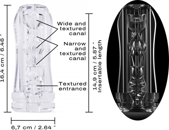 Dorcel Stroker / Manchon pour Masturbateur DEEP BLOW MULTI SENSATION - transparent