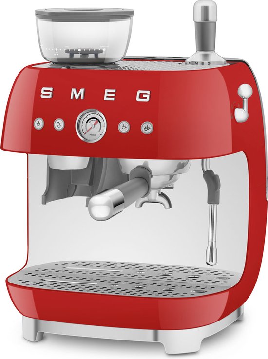 Materiaal - Smeg 8017709329822 - SMEG EGF03RDEU - Espressomachine met geïntegreerde bonenmaler - Rood