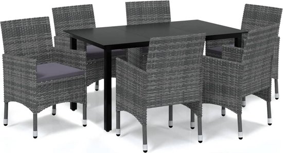 Rattan Loungeset, 5-delige Tuinmeubelset, Balkonset Voor 4 Personen, Balkonmeubels Met 1 Tafel 4 Stoelen Tuinset Inclusief Kussens Voor Tuin Terras Natuur