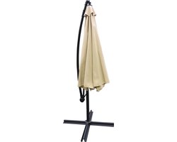 OAHU offset parasol rond 3m diameter beige