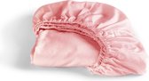 Dimanches de Cinderella - Hoeslaken (jusqu'à 25 cm) - Satin - 90x200 cm - Rose Pink