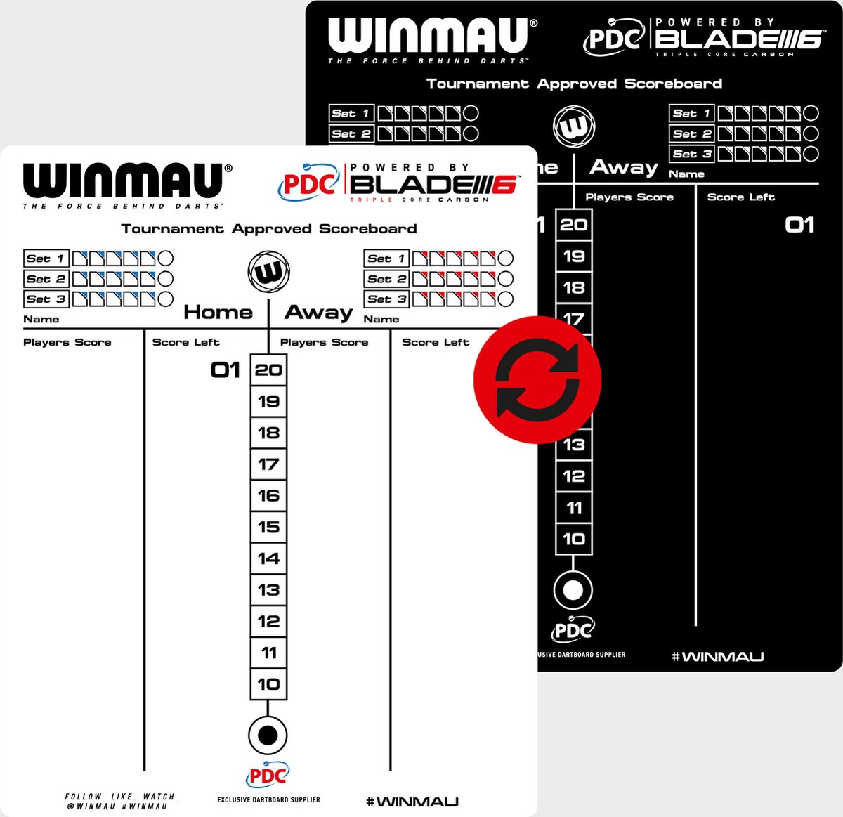 WINMAU - Dry Wipe Anzeigetafel