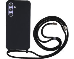 Coverup Hoesje - Geschikt voor Samsung Galaxy A54 Hoesje - Coverup Siliconen Back Cover met Koord - Zwart