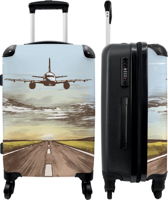 NoBoringSuitcases.com - Grande valise - Avion - Aéroport - Coucher de  soleil - Vintage... | bol.