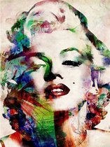 Forfait Peinture de diamants - Marilyn Monroe - 50x40 cm - Set Complet - Couverture Complète - Pierres Carrées
