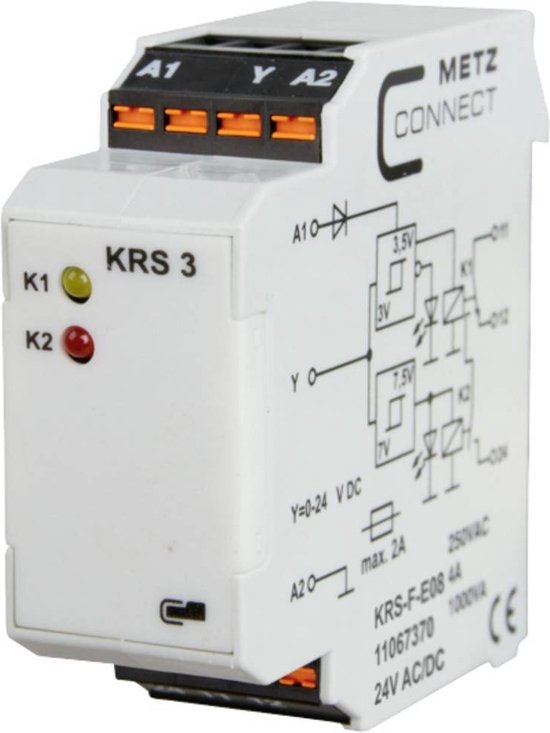 Metz Connect 11067370 Drempelwaardeschakelaar 24, 24 V/AC, V/DC (max) 1x wisselcontact 1 stuk(s)