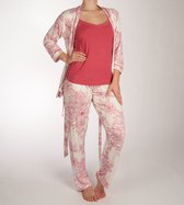 Promise Pyjama lange broek - 078 White/Pink - maat 36 (36) - Dames Volwassenen - Viscose- N15003-078-36