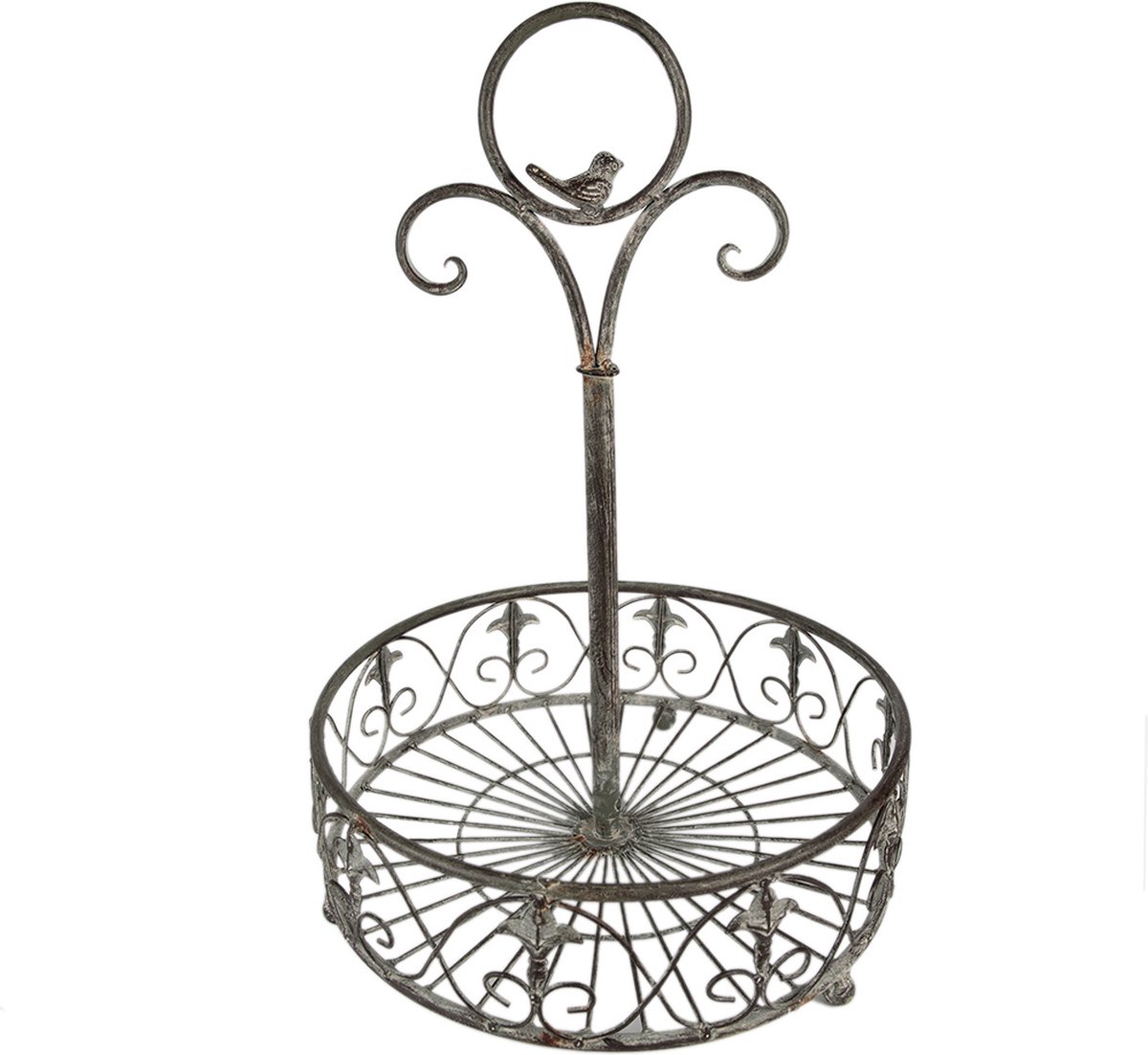Clayre & Eef Opbergmand Ø 33x49 cm Grijs Groen IJzer