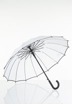 Lasessor - Parapluie - Grand - Automatique - Wit - 84cm - 16 baleines - Parapluie tempête - Coupe-vent