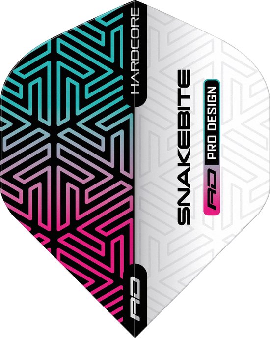 Red Dragon Peter Wright Hardcore Premium Snakebite White & Rainbow - Dart Flights van Red Dragon — afbeelding 4