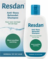 6x Resdan Anti-Roos Shampoo Normaal tot Vet Haar 125 ml