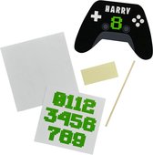 Gaming - Taarttopper - Taart decoratie - Controller met naam & leeftijd - Personaliseerbaar.