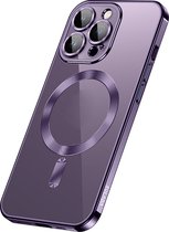 Sulada Coque souple en TPU et antichoc et protecteur d'objectif avec anneau magnétique pour iPhone 14 Pro Max Violet