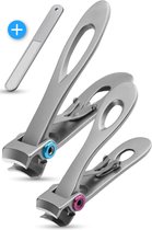 Nuvance - Nagelknipper - Nagelknipper Set met Nagelvijl - Nageltang - Teennagelknipper - Voor Kalknagels