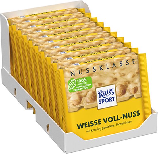 Ritter Sport chocolat au lait sans lactose et noisettes 100g