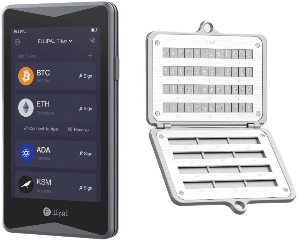 Crypto Wallet ELLIPAL Seed Phrase Steel Test: Sicherheit, Coins, Preis &  Mehr (2024 Cold Wallet Crypto