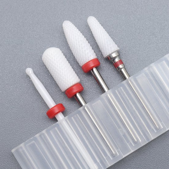 Keramische Frees - Nagel Frees - Keramische nagelboortjes - Pedicure en Manicure - Nagelfrees Bitje - Nagelboortjes - Keramische Nail Boren Set 4 stuks