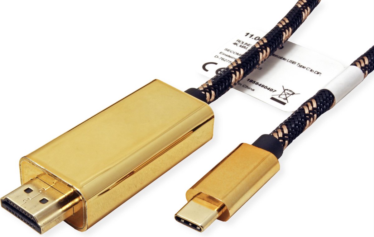 ROLINE GOLD USB type C - HDMI adapterkabel, M/M, 1 m