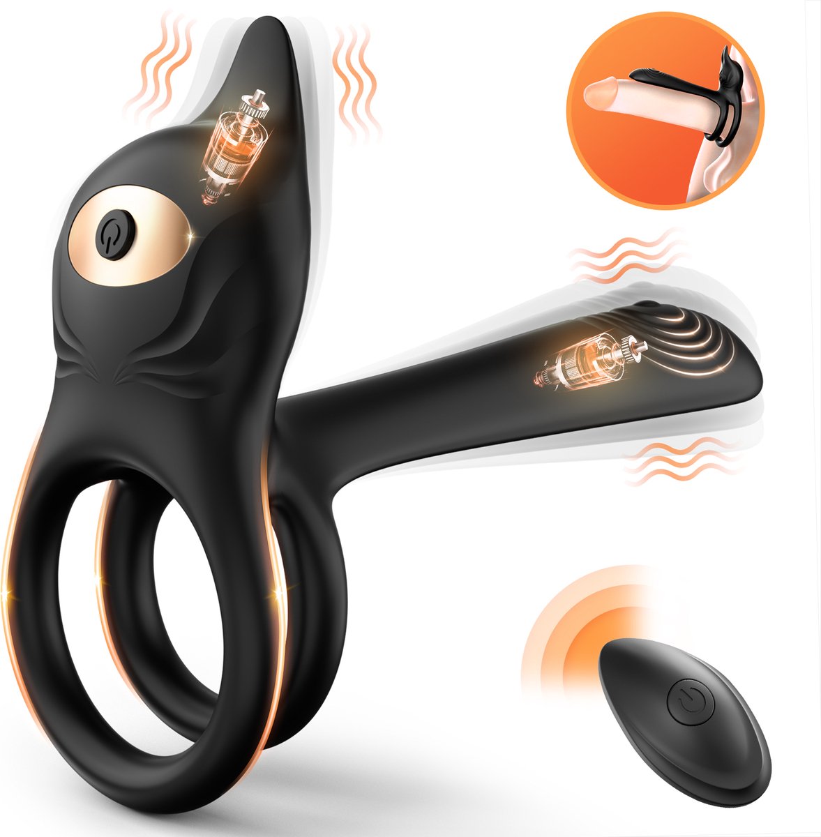 IntiMate® KokoFlex - 3-in-1 Vibrerende Cockring - Perineum Massager - Koppelvibrator - Eikeltrainer en Testikelstimulator - Stimulerende Penisring Sex Toys voor Mannen - Waterdicht en Oplaadbaar - Discrete Verpakking