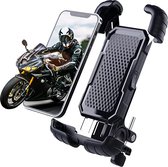 Support de téléphone pour vélo - Support de téléphone pour moto - Verrouillage automatique en une Push - Conception anti-choc et vibration - Compatible avec iPhone, Samsung et tous les téléphones mobiles