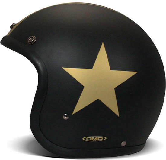 Dmd Vintage Star Jet Helm Zwart XL