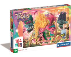 Clementoni - Puzzel 104 Stukjes Trolls 3, Kinderpuzzels, 6-8 jaar, 27268
