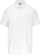 Overhemd Heren XL Kariban Korte mouw White 70% Katoen, 30% Polyester