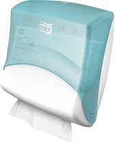 Distributeur d'essuie-mains Tork Performance W4 blanc / turquoise