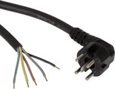 Câble de connexion Perilex - 5 conducteurs - RÉSISTANT À LA CHALEUR - APPROBATION KEMA - Fiche Perilex avec câble de connexion épais 5x1,5 mm longueur 2 mètres - Elektrawebshop