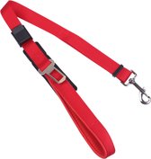 Nobleza Dog Belt - Laisse pour chien de ceinture de sécurité de voiture - Ceinture pour chien avec poignée - Rouge
