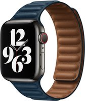 Leren Band voor Apple Watch (38/40/41mm) - Size S/M (220mm) - Donker Blauw