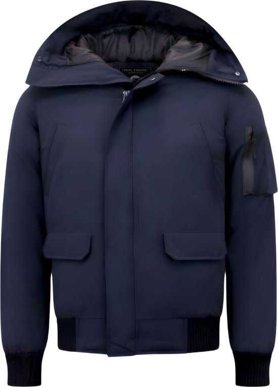 Winterjassen Heren - Gewatteerde Jassen - Heren Jas - 8821 - Blauwe Jas