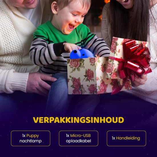 Mogi Products - Nachtlampje Kinderen - Hondje - LED - USB Oplaadbaar - Babykamer Nachtlampjes - 7 Kleuren - Nachtlamplampje Kinderen-Kinder nachtlampje van Mogi Products — afbeelding 3