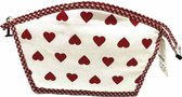 Vagabond-Toilettas-Curved Holdall "Queen of Hearts" 7546-afmeting 29 x 8,5 x 17  cm.