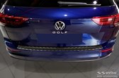 Zwart RVS Achterbumperprotector passend voor Volkswagen Golf VIII Variant 2020- 'Ribs'