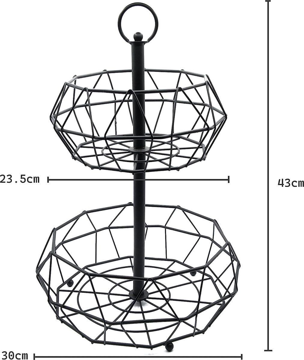 Fruitschaal Modern - Top Fruitmand Zwart | Fruitetagère Voor Het Bewaren Van Fruit Wonen Fruitschaal Groot Fruitetagere Wonen