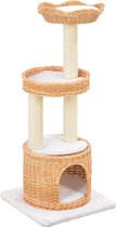 Kattenkrabpaal (incl kattensticks) met sisal 94cm natuurlijk Hout - Krabpaal katten - Katten Krabpaal