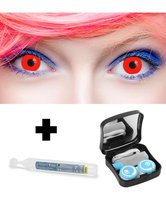 Partylenzen kit - Red Out - jaarlenzen met lenshouder + vloeistof - kleurlenzen Partylens®