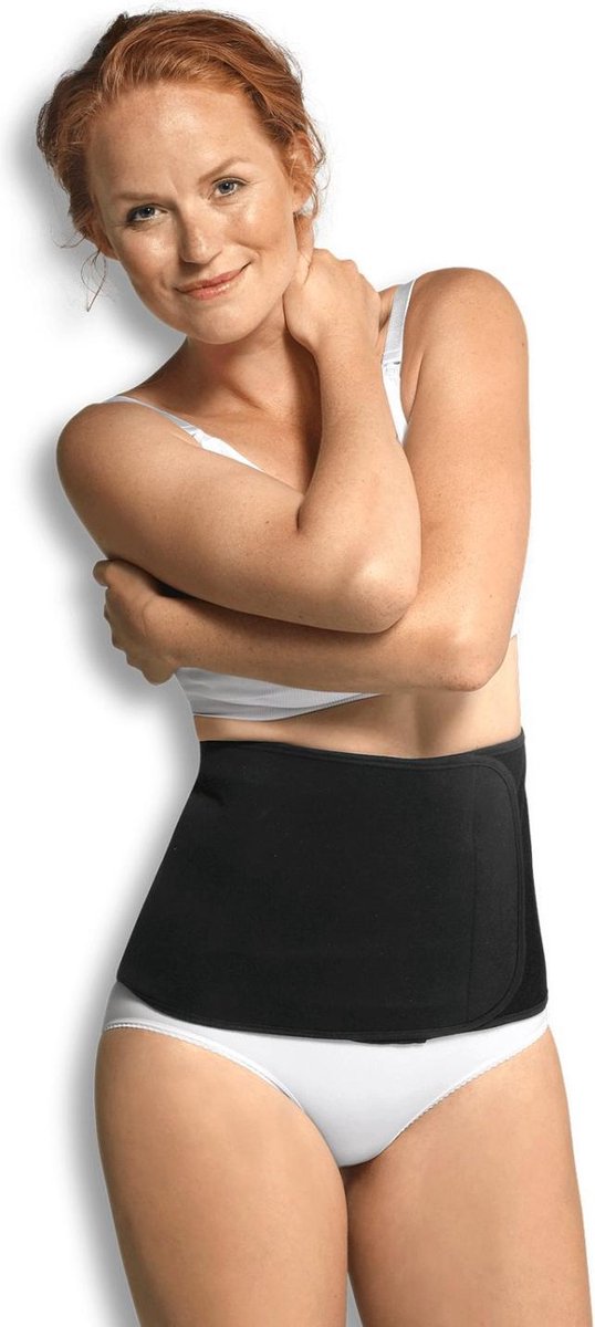 Carriwell Belly Binder – Sluitlaken – Biokatoen – Zwart – S/M