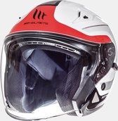 Helm MT Jet Avenue sv Crossroad wit/rood L