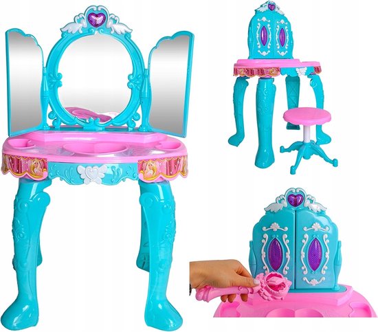 Kinder make-up tafel – Kinder opmaakspiegel – visagetafel – Prinses – incl.  accessoires | bol.com