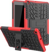 Case2go - Tablet hoes geschikt voor Samsung Galaxy Tab A 8.0 (2019) - Schokbestendige Back Cover - Rood