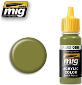 AMMO MIG 0058 Light Green Khaki - Acryl Verf flesje