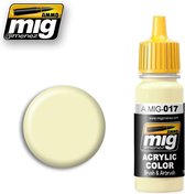 AMMO MIG 0017 Cream White RAL 9001 - Acryl Verf flesje