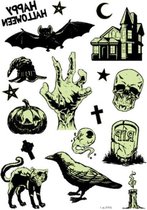 Halloween Nep Tattoo - Glow in the Dark - Vleermuis