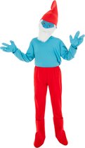 CHAKS - Grote Smurf kostuum voor kinderen - 110/116 (5-6 jaar) - Kinderkostuums